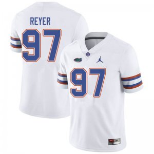 Men's Florida Gators #97 Theodore Reyer NCAA Jordan Brand White Authentic Stitched College Football Jersey EOH2062QU